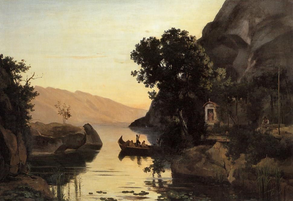 Jean-Baptiste-Camille Corot View at Riva Italian Tyrol